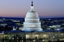 image of United States Capitol at dusk