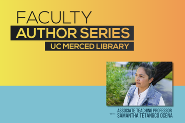 Faculty Author Series with Associate Teaching Professor Samantha Tetangco Ocena. Photo of author facing left.