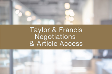 Taylor & Francisc Negotiations and Article Access