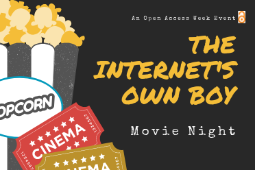 Image of popcorn and movie tickets with film title