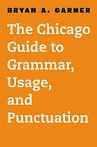The Chicago guide to grammar, usage, and punctuation book cover