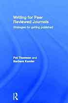 Writing for peer reviewed journals book cover