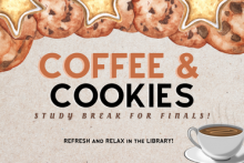 coffee and cookies in the library