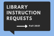 Library Instruction Requests, fall 2021