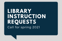 Library Instruction Requests graphic
